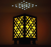 Light Up Lantern with Star Projection (Med. Wood)